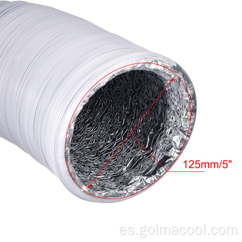 Tubo flexible de los conductos de aire de la máquina del papel de aluminio del Pvc